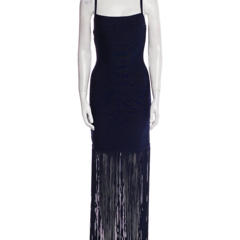 Elegant Navy Fringe Dress